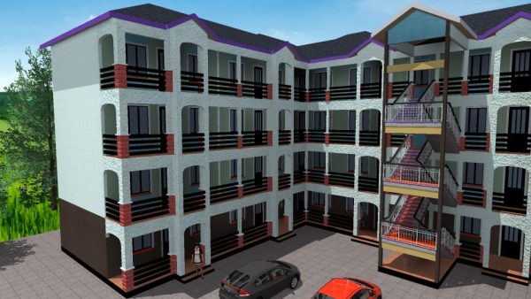 4-floor apartment house designs kenya