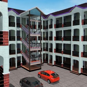 4-floor apartment house plans