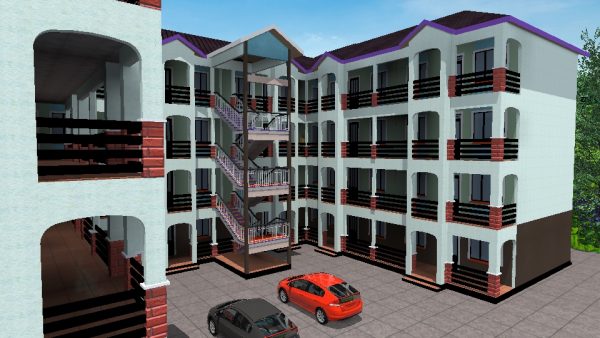 4-floor apartment house plans