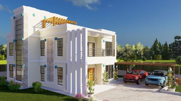 5BR MAISONETTE HOUSE DESIGN IN KENYA