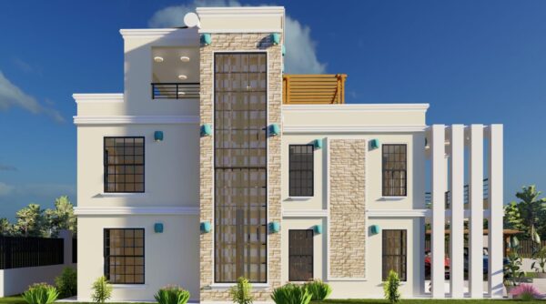 6BR MAISONETTE HOUSE DESIGN IN KENYA