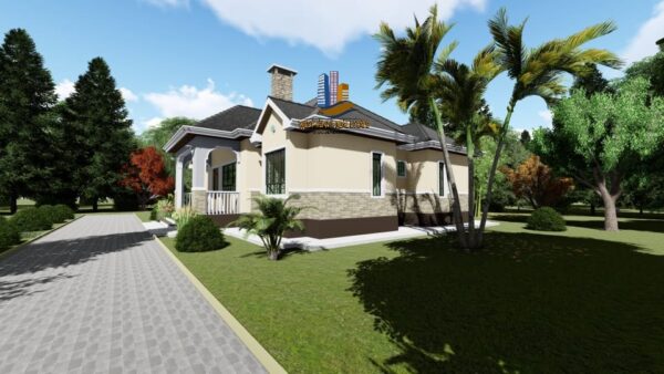 Simple 4 Bedroom Bungalow House Plans in Kenya