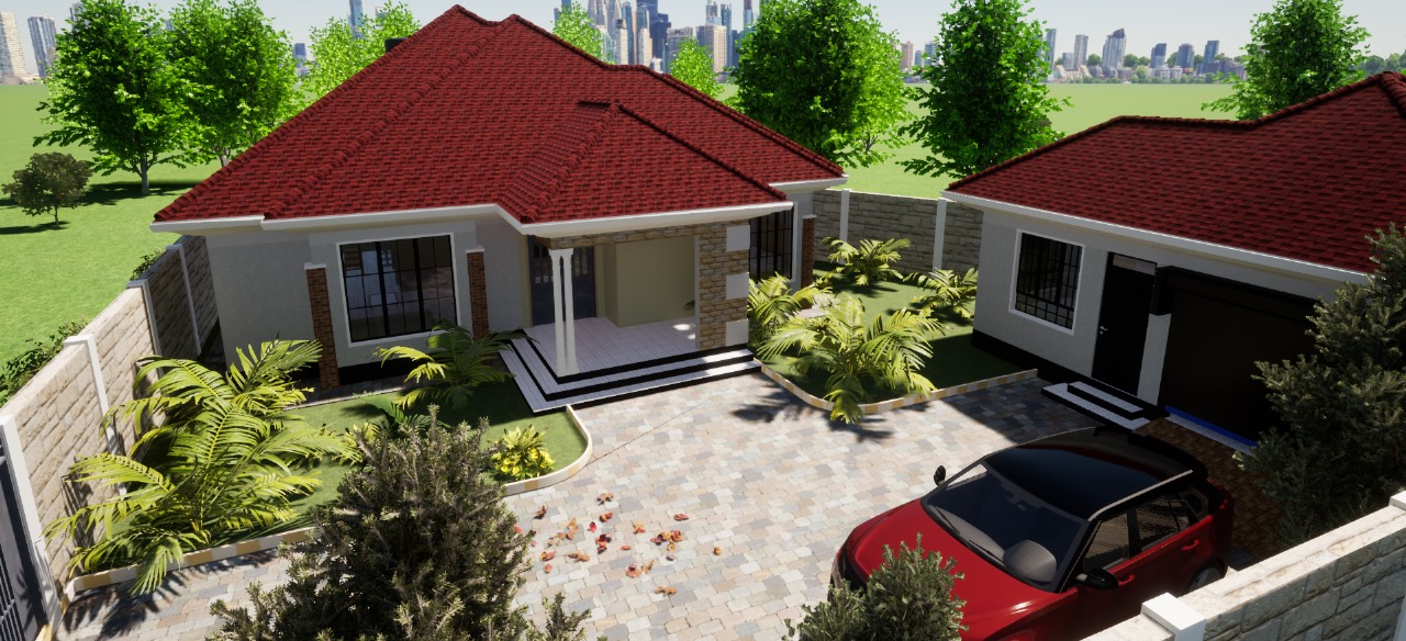 3Bedroom Bungalow Home Plan plus DSQ