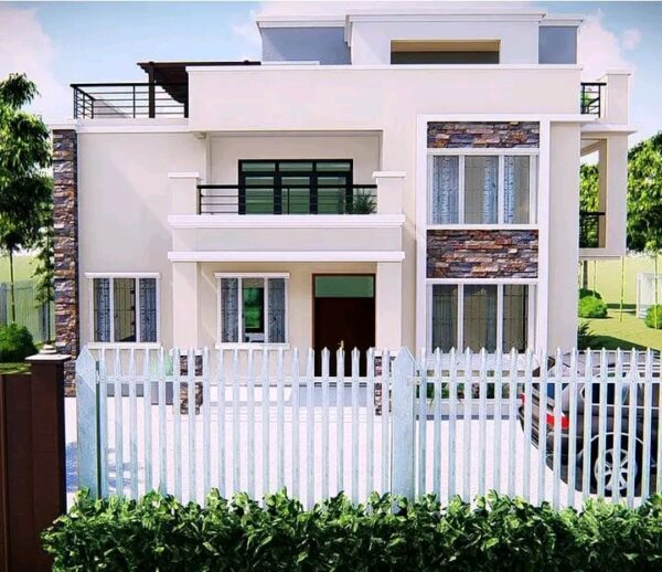 4BR Maisonette plan flat roof in Kenya