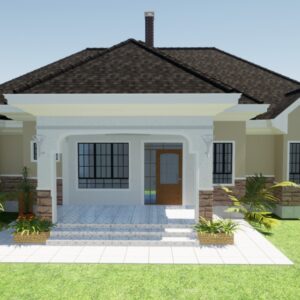 4BR Bungalow House Plans in Kenya
