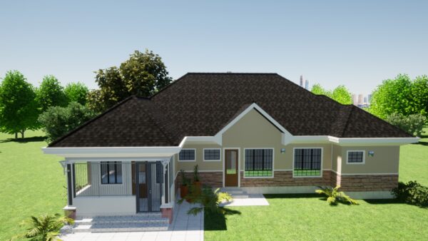 4BR Bungalow House design in Kenya