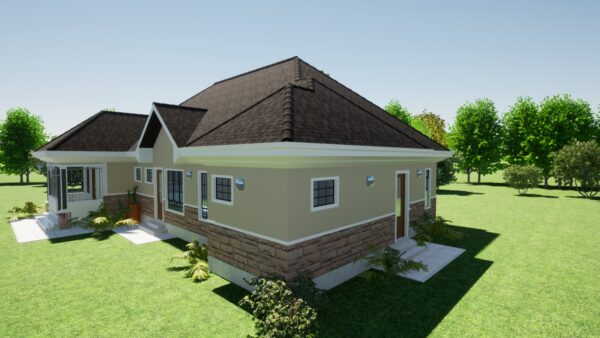 3BR Bungalow House designs in Kenya
