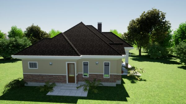 4BR Bungalow House drawing in Kenya