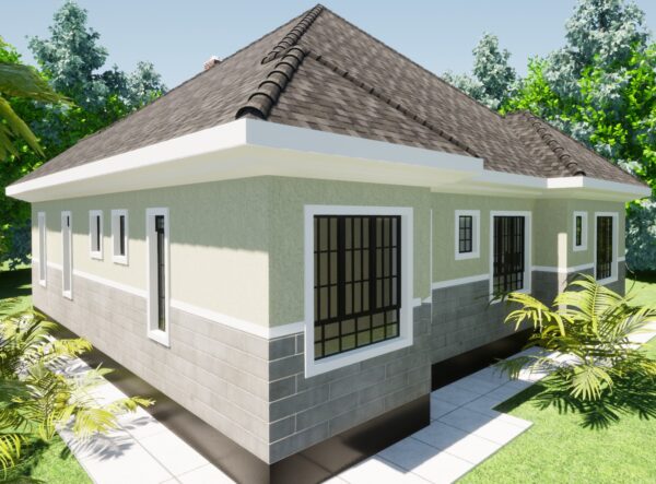 3br Bungalow Plan in Kenya