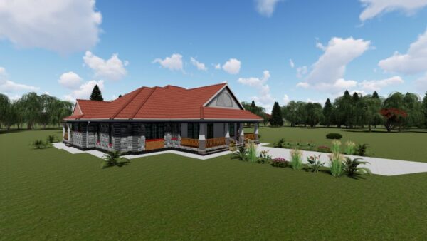 5 bedroom Bungalow Home Design in Kenya