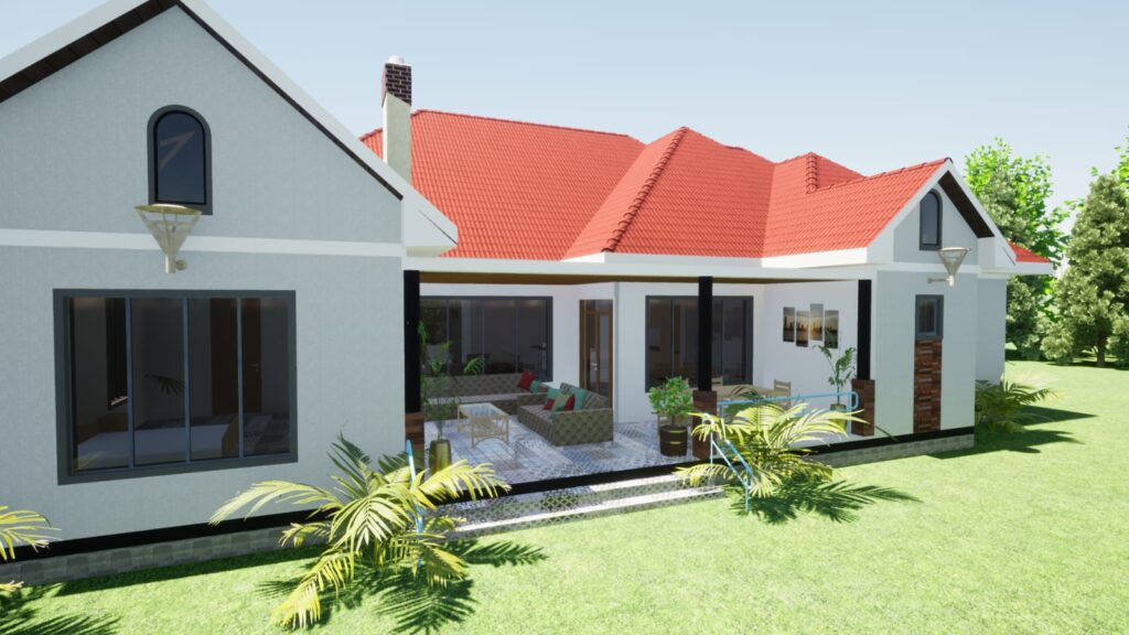 5br Bungalow house plan in Kenya