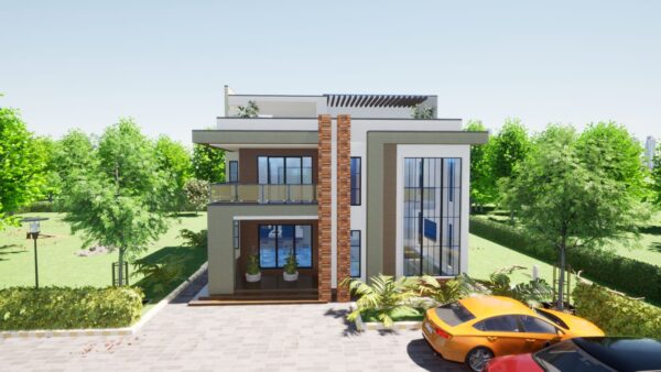 4br Maisonette Flat Roof Design in kenya