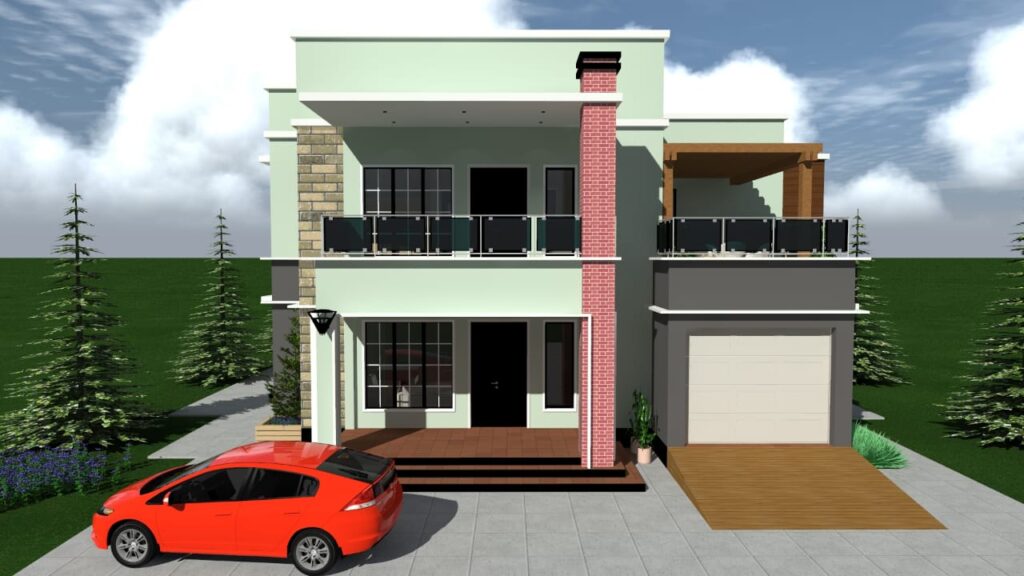 4 Bedroom Flat roof Plan