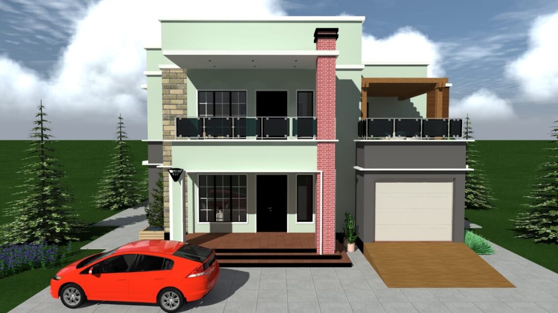 4 Bedroom Flat roof Plan