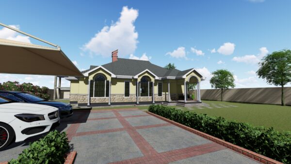 4BR Bungalow home plan in Kenya