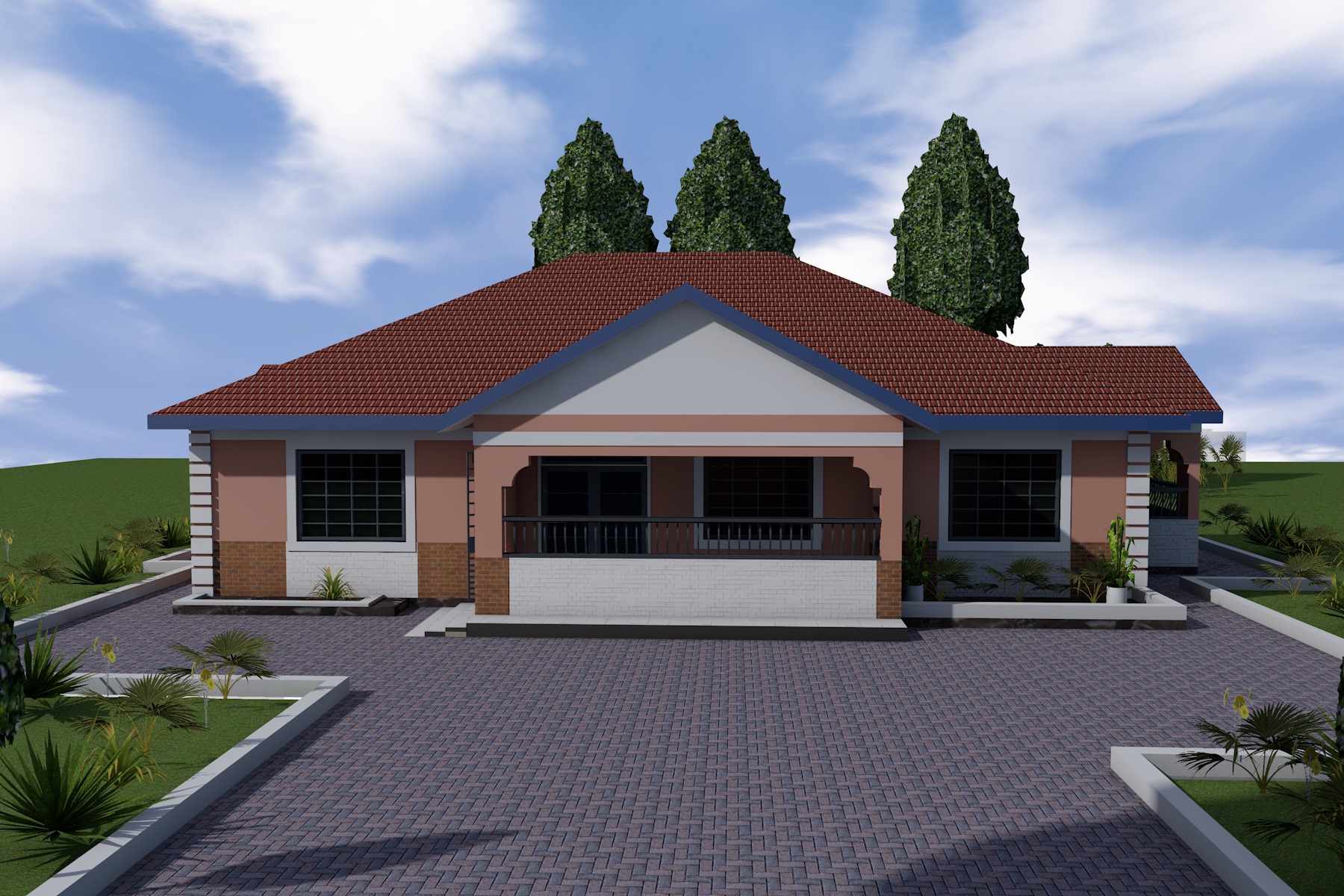 4br bungalow Plan in Kenya