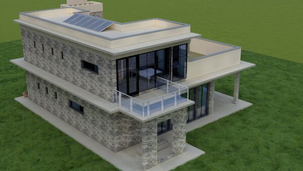 2-Bedroom Maisonette Flat Roof Design