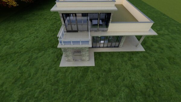 PR001-2-Bedroom Maisonette Flat Roof Design with Rooftop Garden - Image 3
